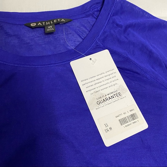 Athleta Pleated Short Sleeve Top Women’s XS NWT - Picture 3 of 11